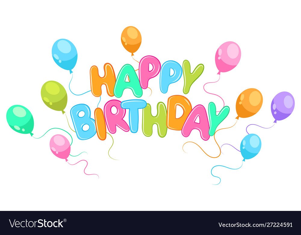 Happy birthday banner a Royalty Free Vector Image