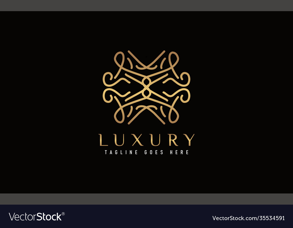 Luxury logo design elegant symbol with geometric