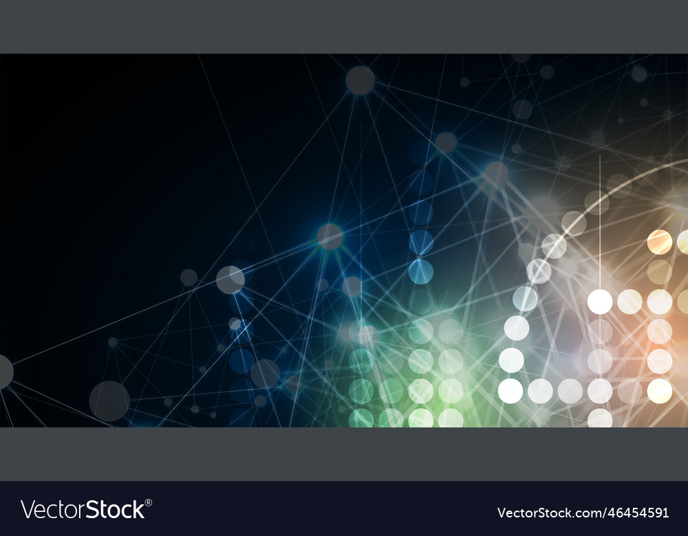 Neural network concept connected cells with links vector image Neural network concept connected cells with links