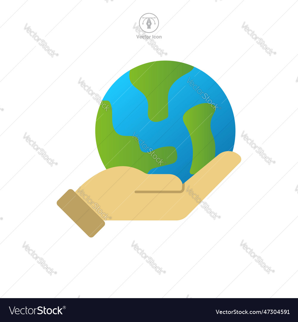 Save earth icon symbol template for graphic Vector Image