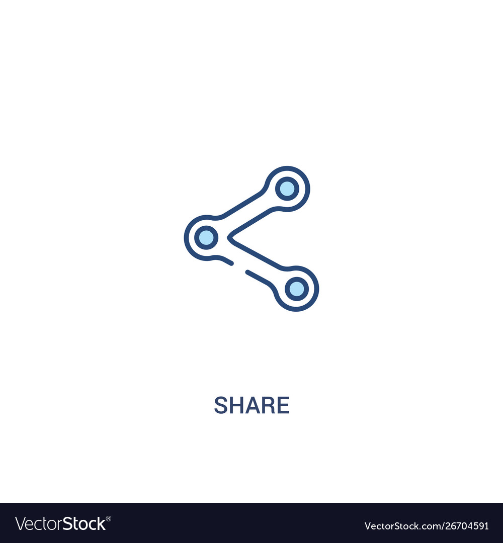 Share concept 2 colored icon simple line element