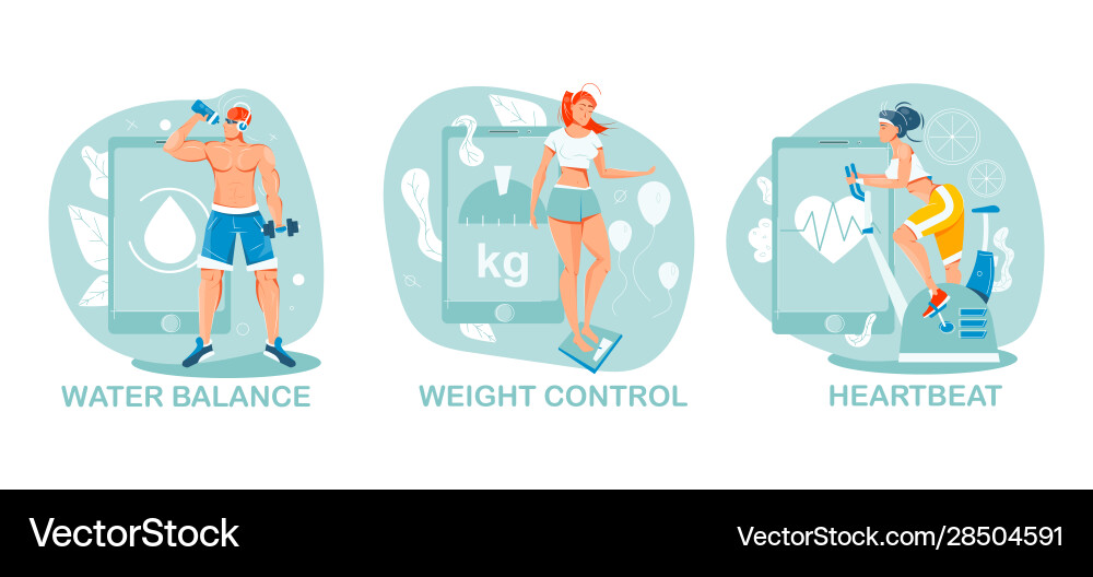 Sports flat composition Royalty Free Vector Image