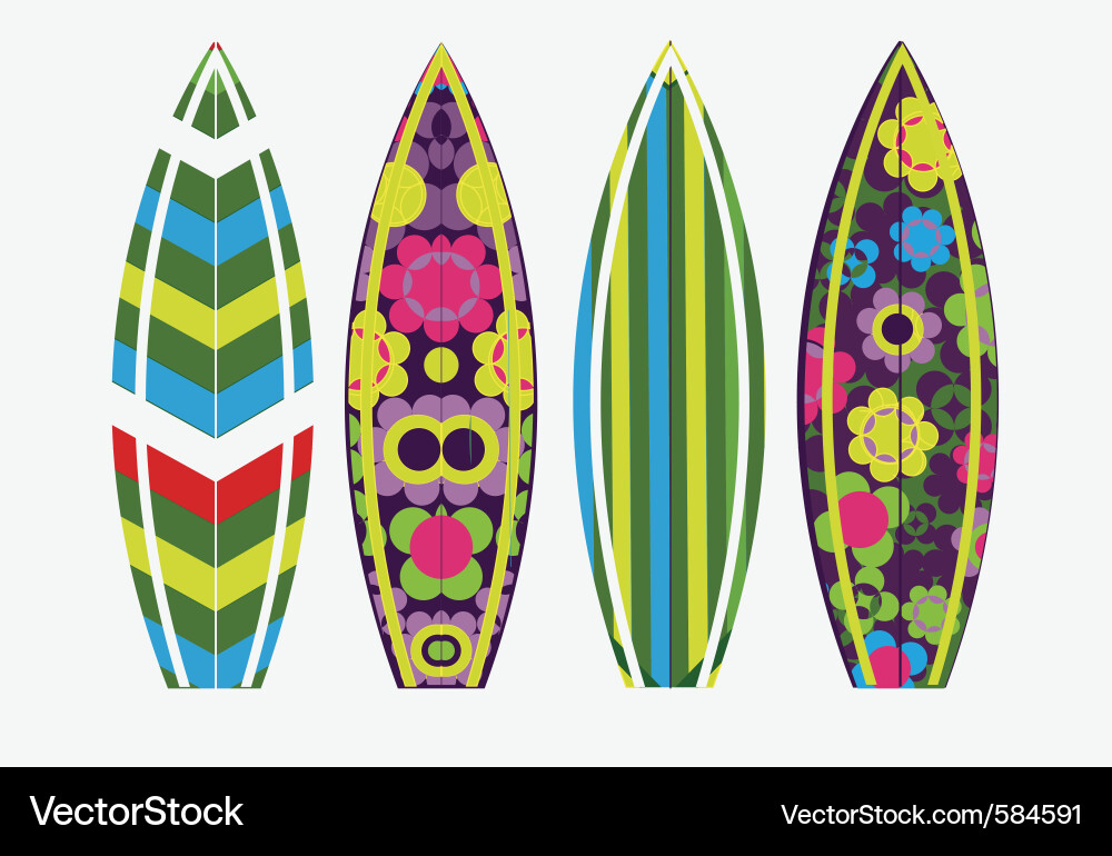 Surfboards Royalty Free Vector Image - VectorStock