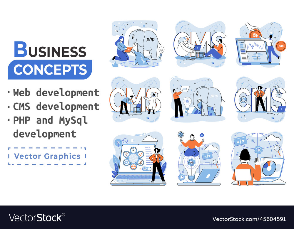 Website architecture concepts web development vector image Website architecture concepts web development