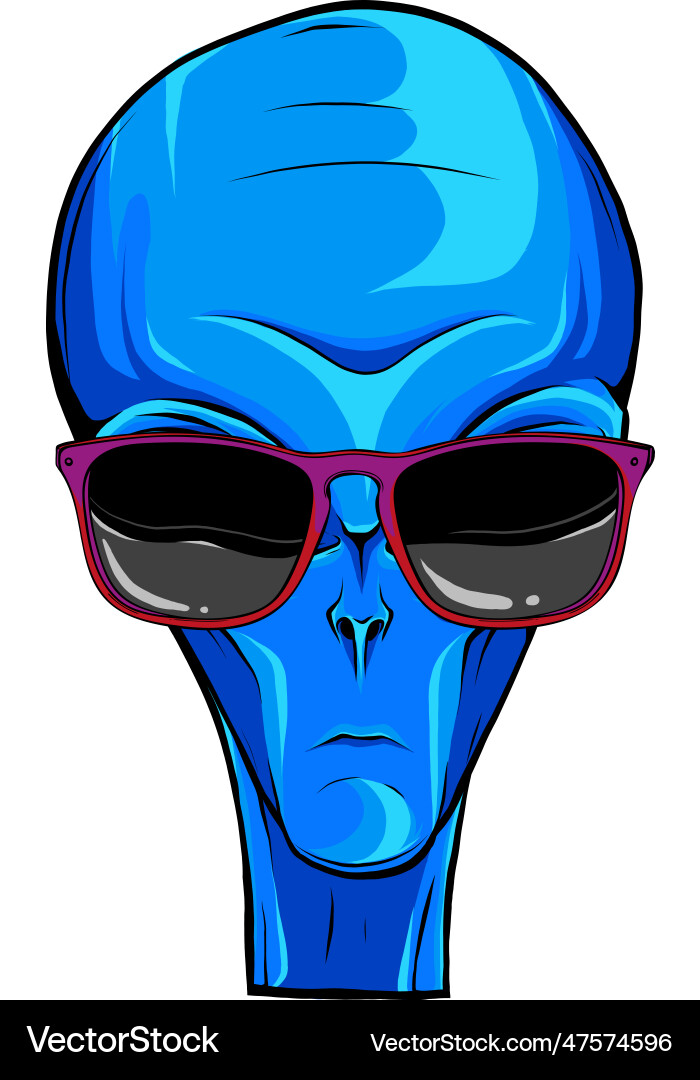 Alien head design Royalty Free Vector Image - VectorStock