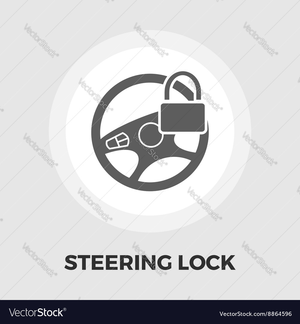 Car steering wheel flat icon