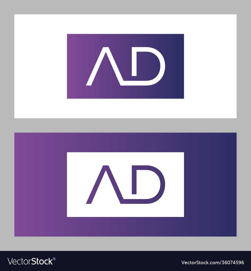 Creative initial letter ad square logo design