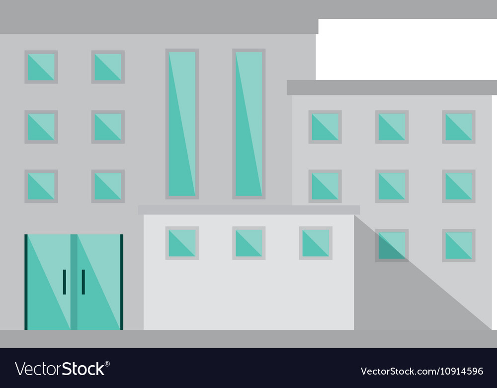 Isolated building with windows design Royalty Free Vector