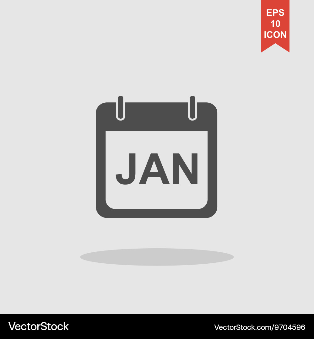 Simple calendar modern design flat style icon Vector Image