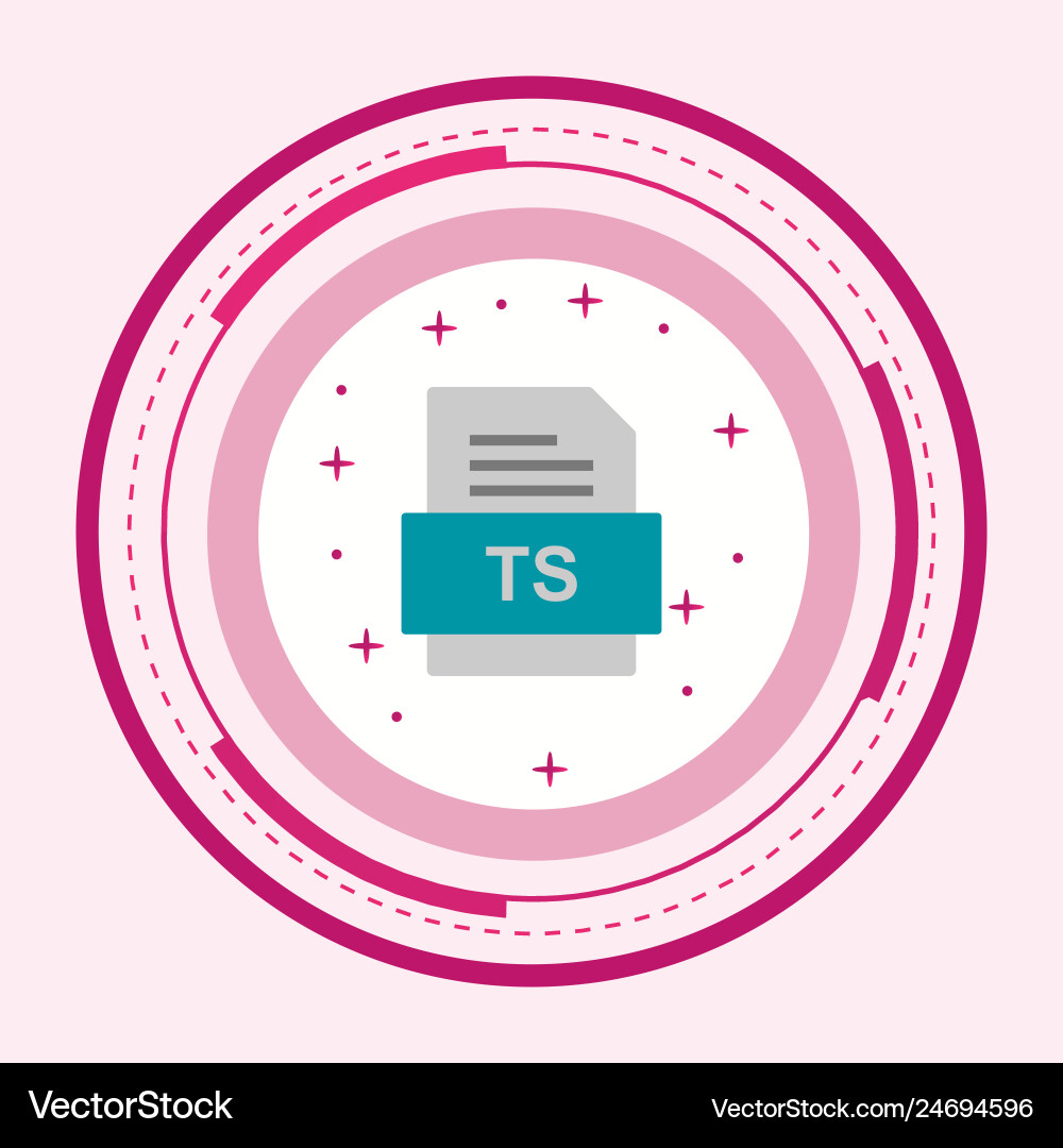 Ts file document icon Royalty Free Vector Image