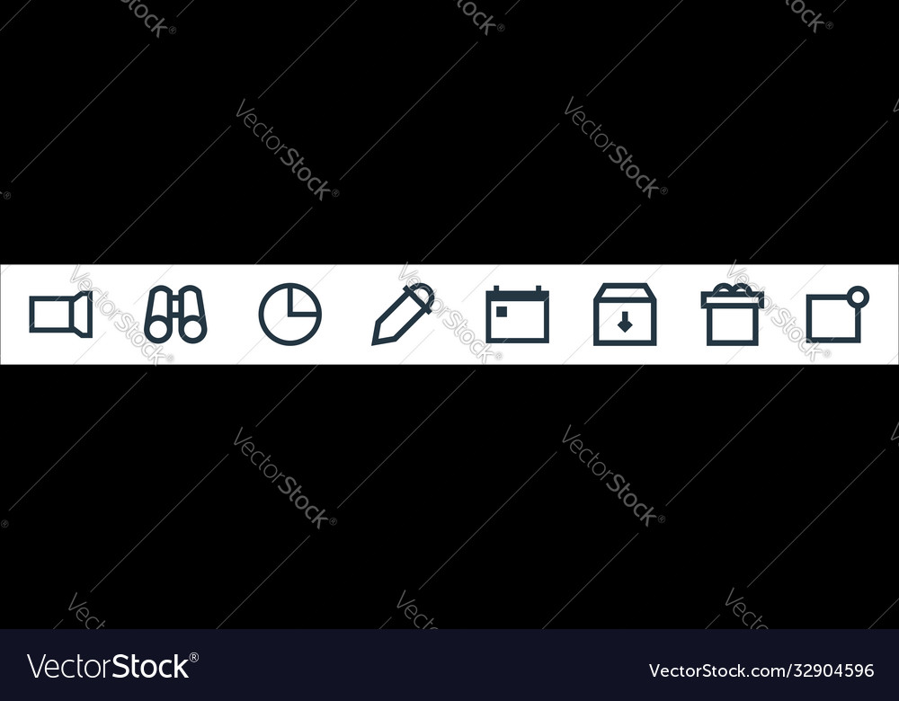 User interface line icons linear set quality vector image User interface line icons linear set quality