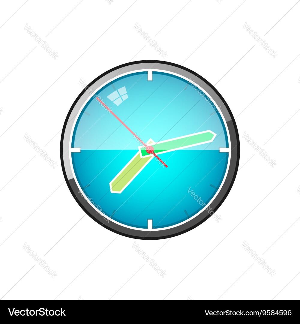 Wall clock isolated on white Royalty Free Vector Image