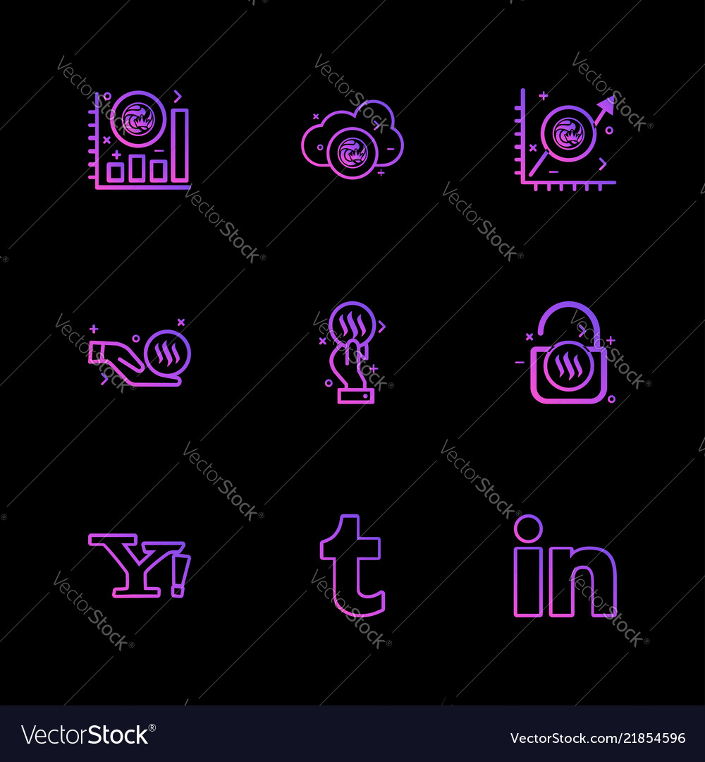 Yahoo Tumblr Linkedin Nexus Nxs Crypto Royalty Free Vector Yahoo Tumblr Linkedin Nexus Nxs Crypto Vector Image