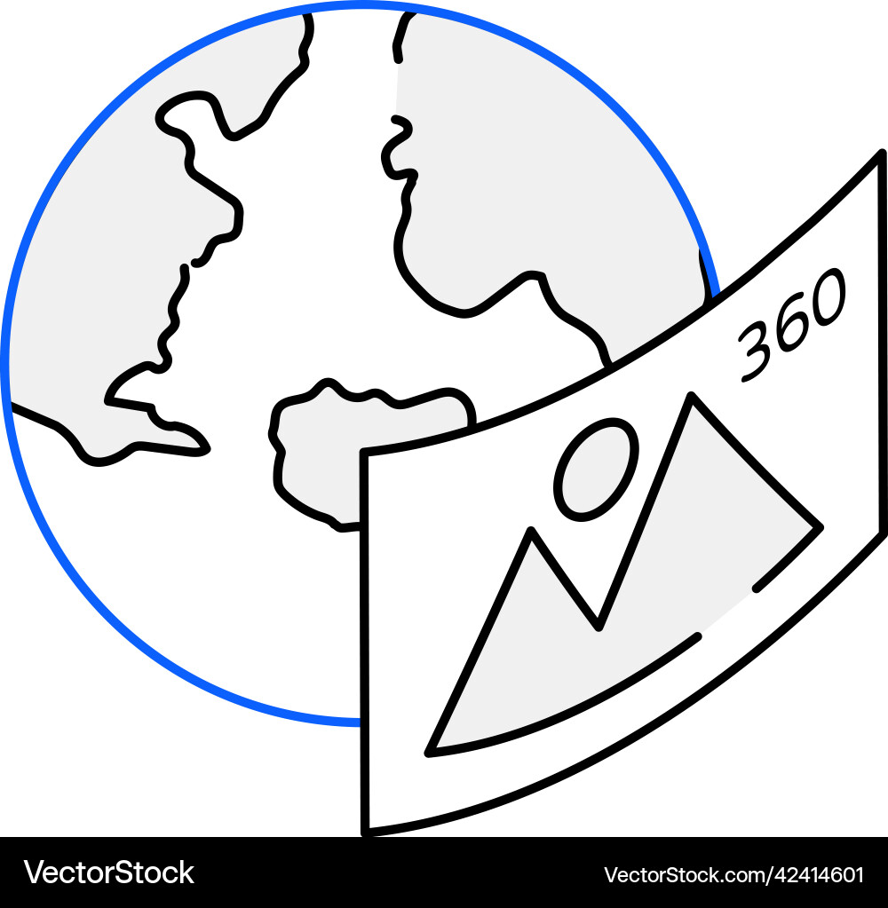 360 view Royalty Free Vector Image - VectorStock