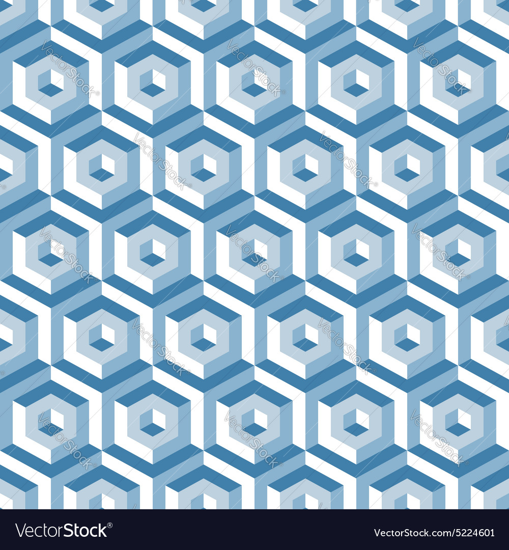 3d seamless abstract with hexagonal elements