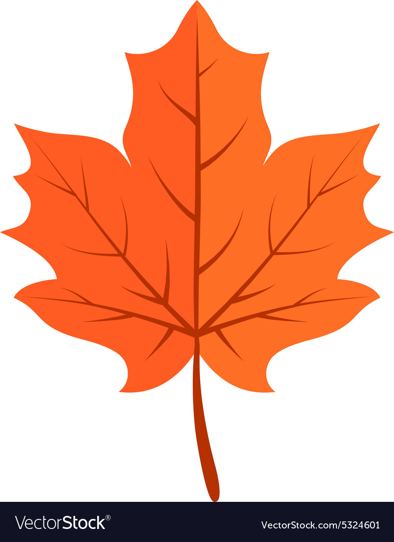 Autumn bright fall leaf Royalty Free Vector Image