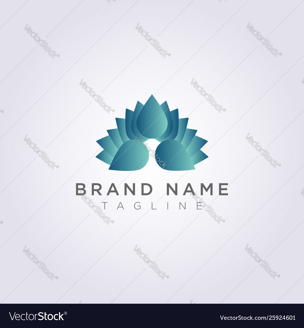 Design luxury flower logo icon