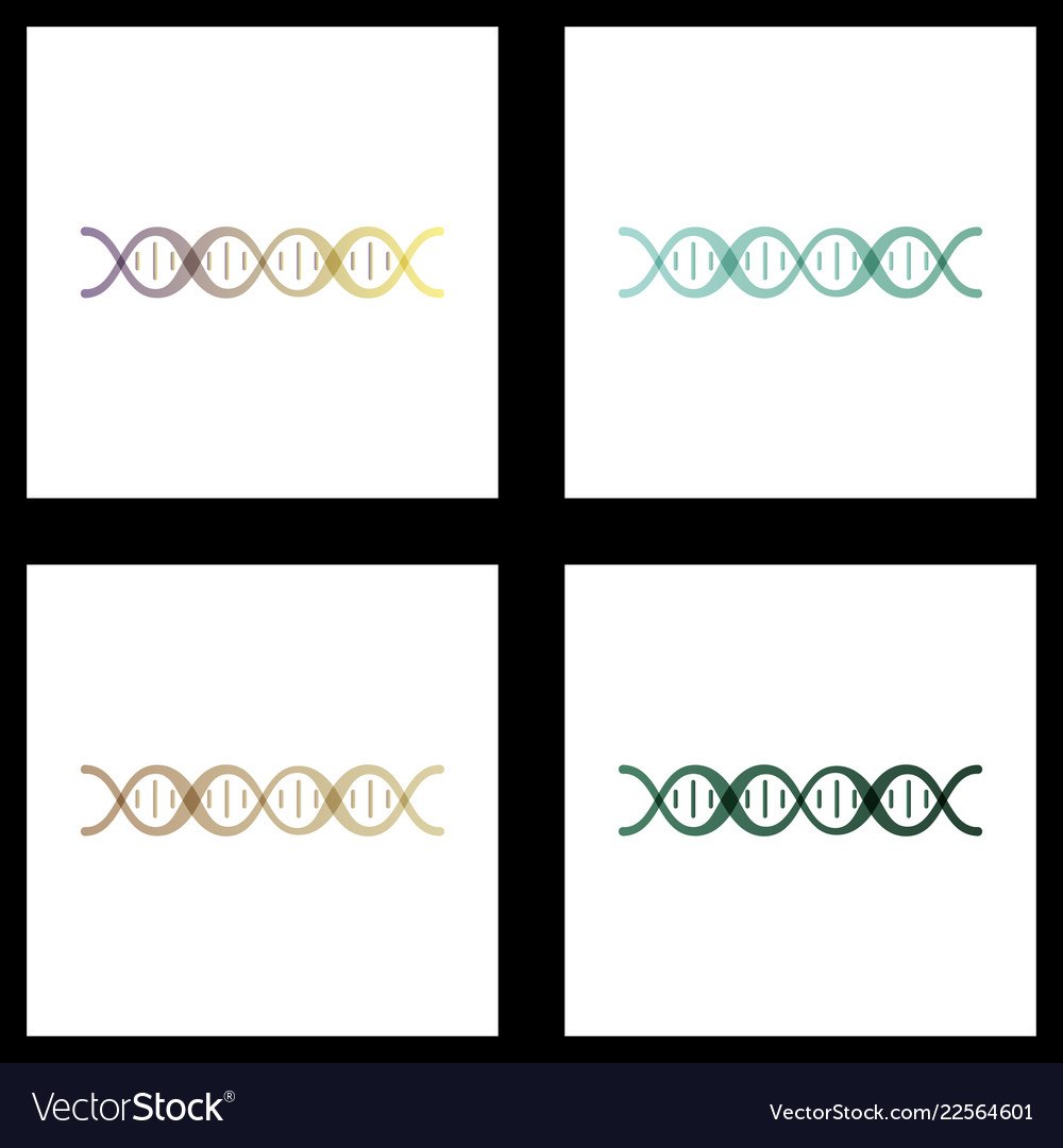 Dna genetic sign elements and icons collection Vector Image