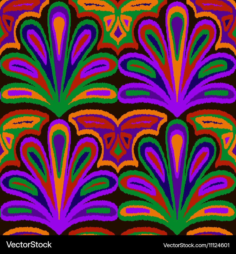 Ethnic hand drawn seamless pattern Royalty Free Vector Image