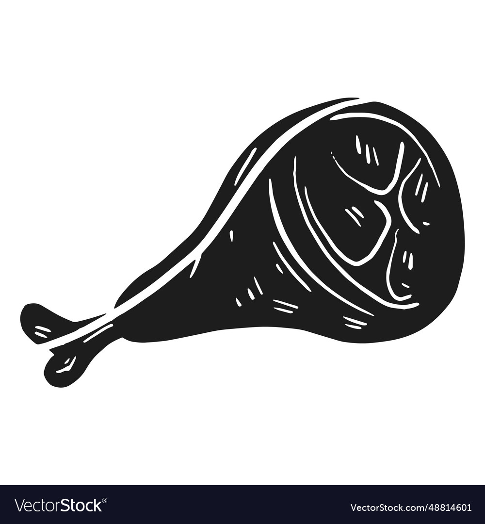 Farm Chicken Leg Royalty Free Vector Image Vectorstock