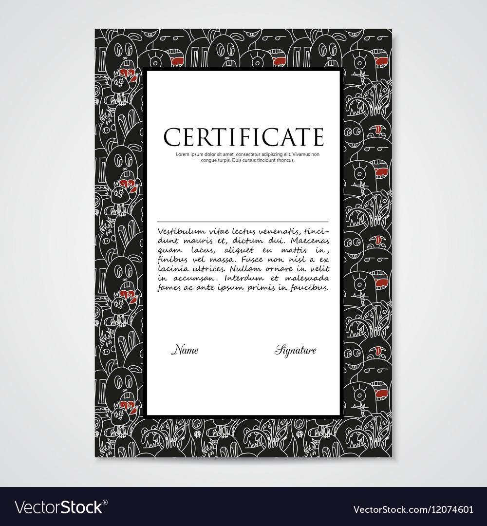 Graphic design template document with abstract