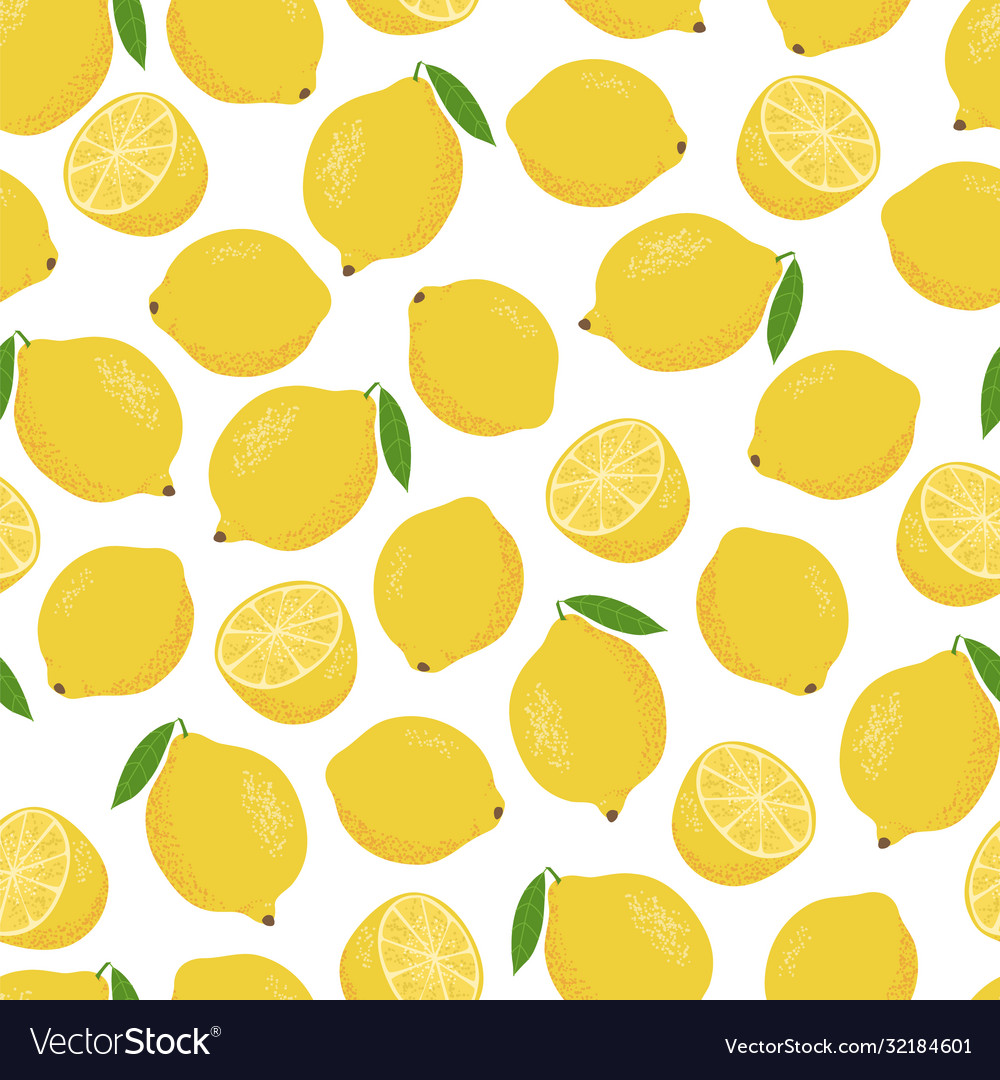 Lemons on a white background Royalty Free Vector Image