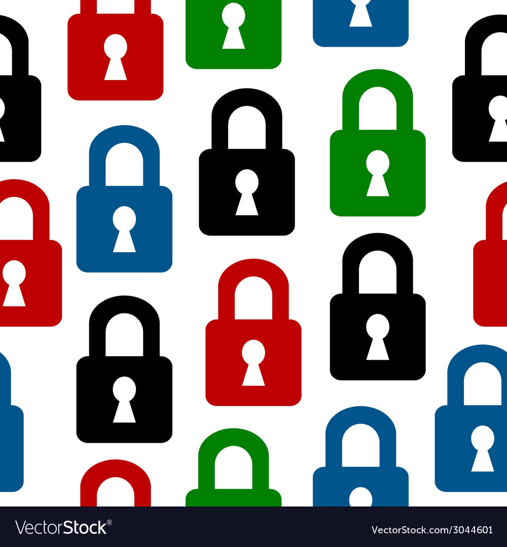 Lock icon seamless pattern