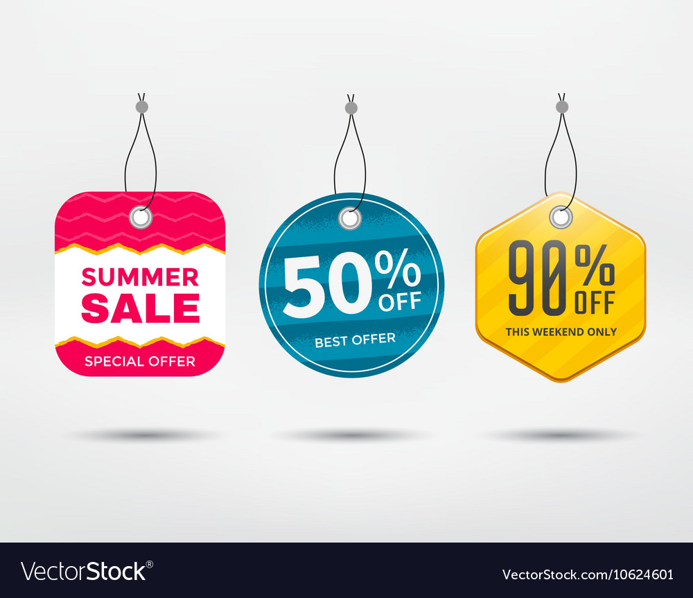 Sale tag set Royalty Free Vector Image - VectorStock