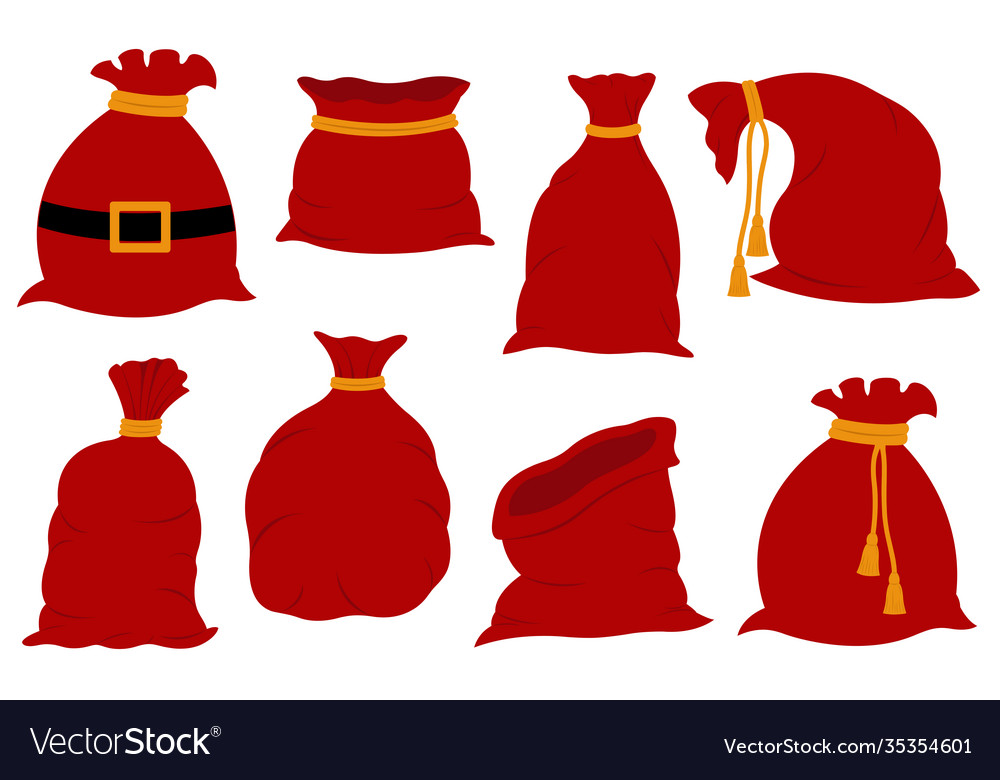 Set different santa claus bags