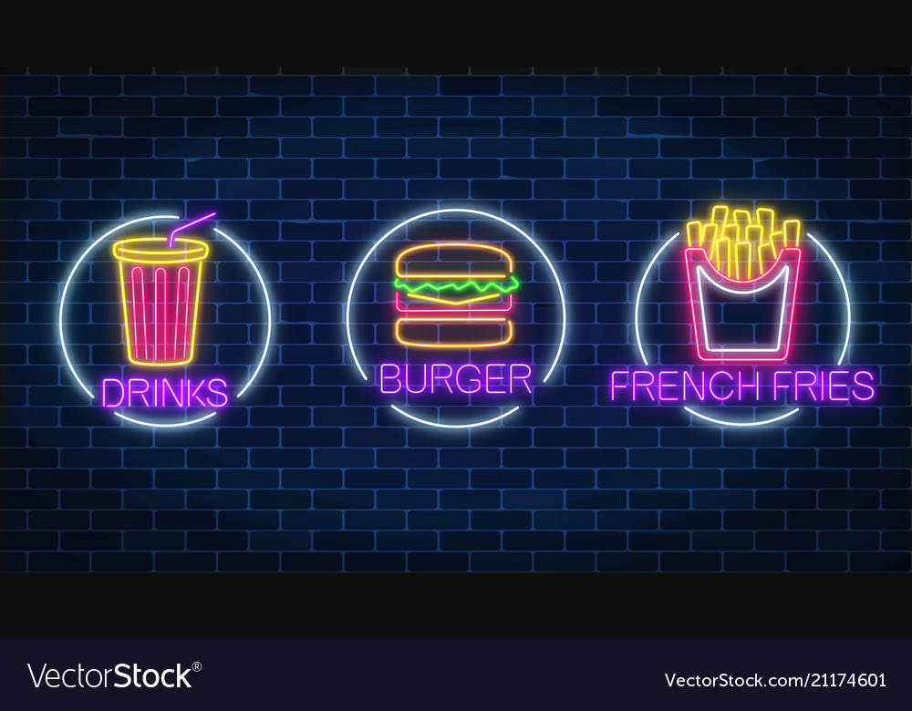 Personalized Diner Your Name Soda Fries Hamburger Advertising Light Lighted Sign
