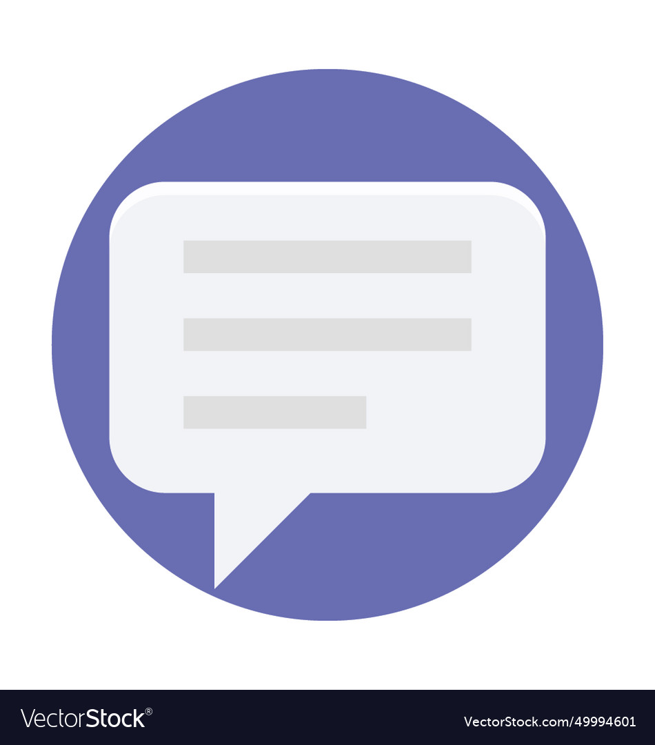 Speech bubble flat icon