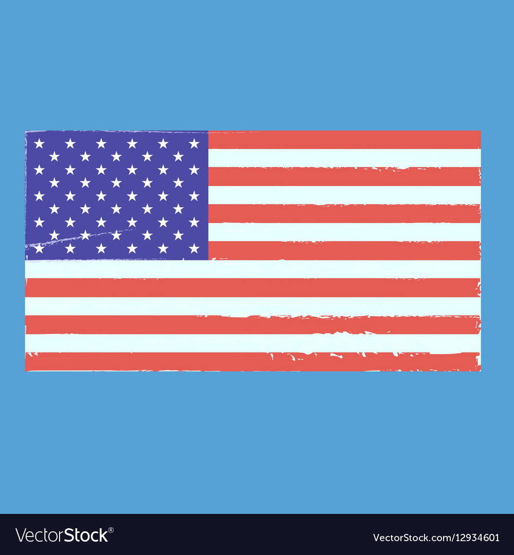 Vintage style flag of the united states america