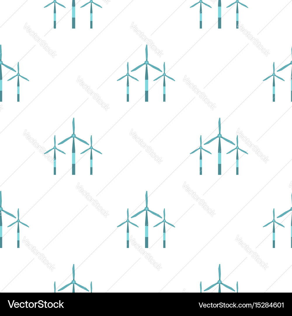 Wind turbine pattern seamless Royalty Free Vector Image