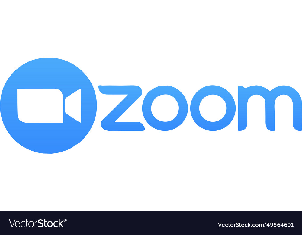 Zoom app logo application for video Royalty Free Vector