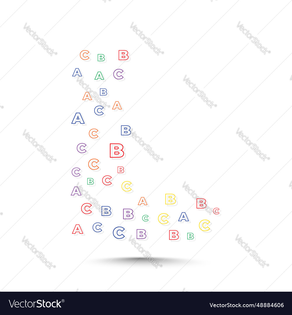 Alphabet logo design template with abc letters