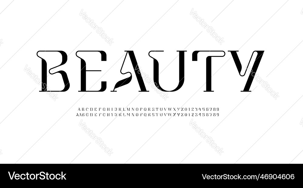 Beautiful elegant classic alphabet serif font Vector Image