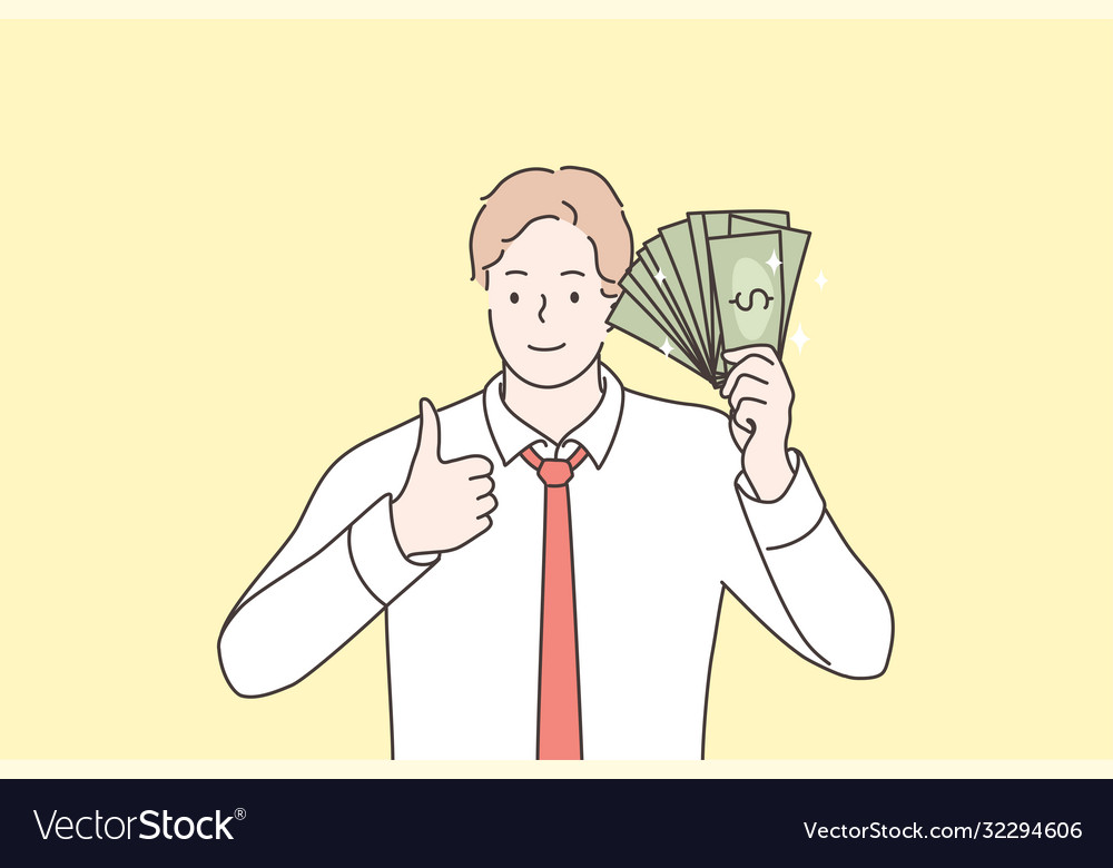 Business success goal achievement wealth money Vector Image