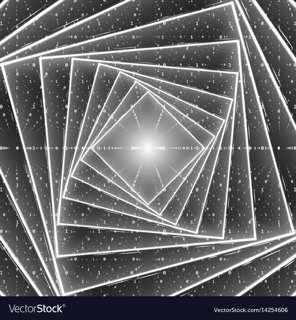 Data flow visualization square Royalty Free Vector Image