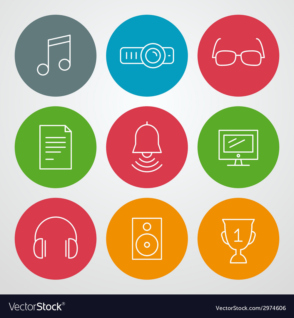 Line icons set for web site design and mobile apps
