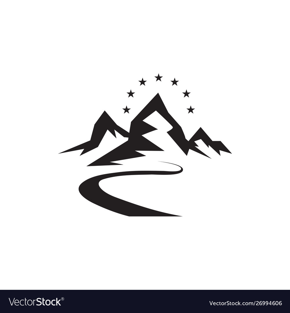 Mountain graphic design template isolated Vector Image