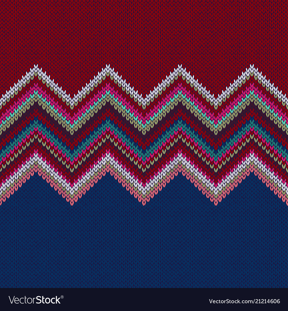 Seamless geometric knitted pattern Royalty Free Vector Image