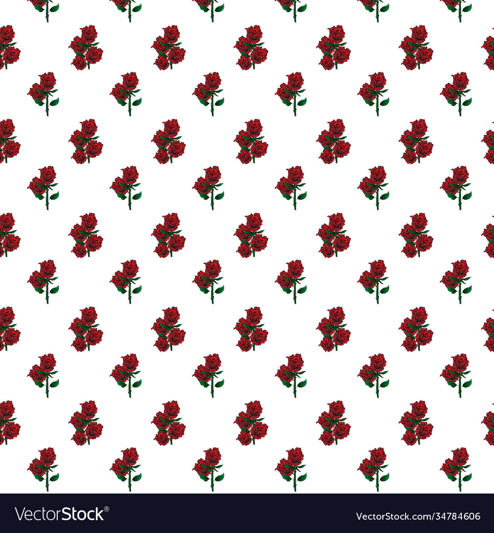 Nahtlose Muster Rose Blume für Print Design