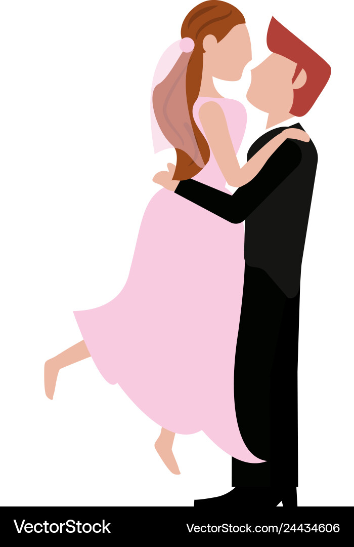 Wedding couple dancing Royalty Free Vector Image