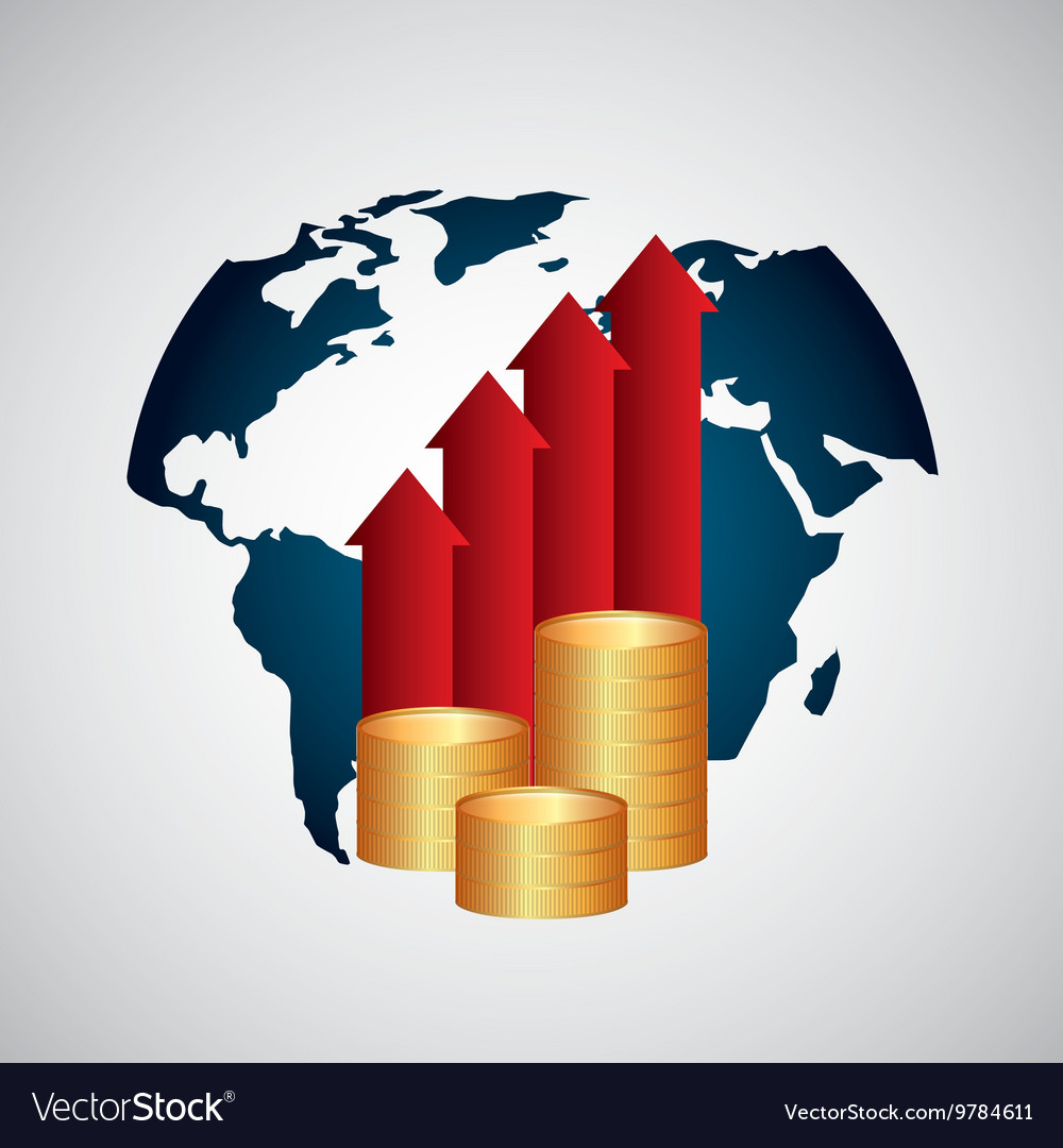 Business world money economy Royalty Free Vector Image