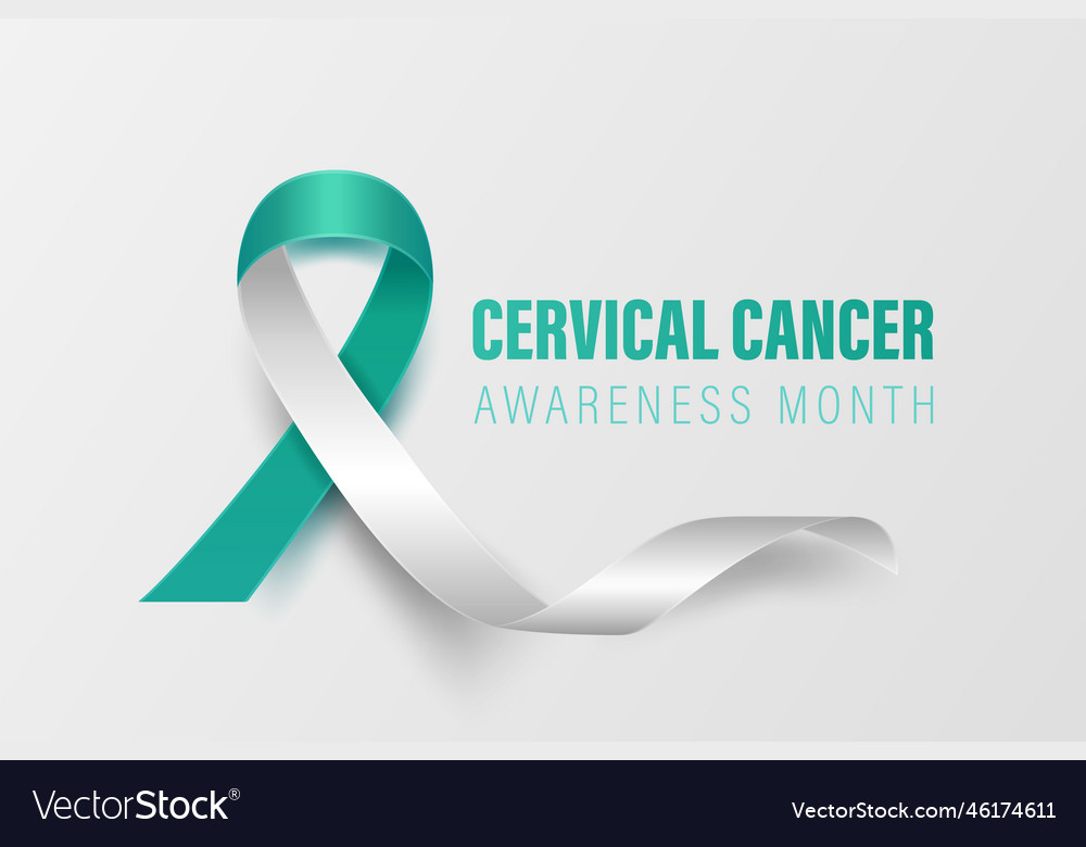 Cervical cancer banner card placard Royalty Free Vector