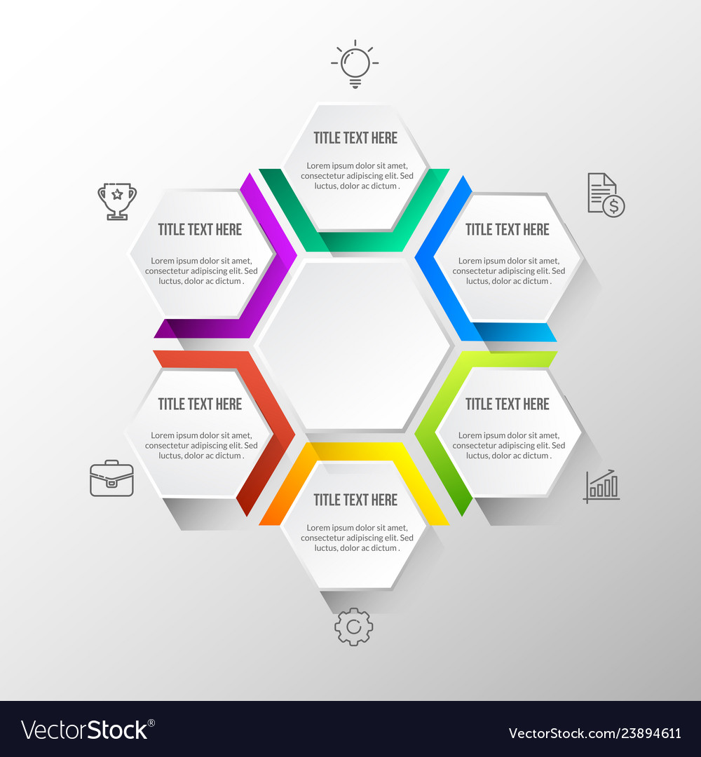 Color modern infographic with 3d table Royalty Free Vector