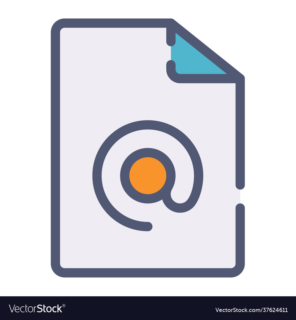 Document attachment email file single isolated vector image Document attachment email file single isolated