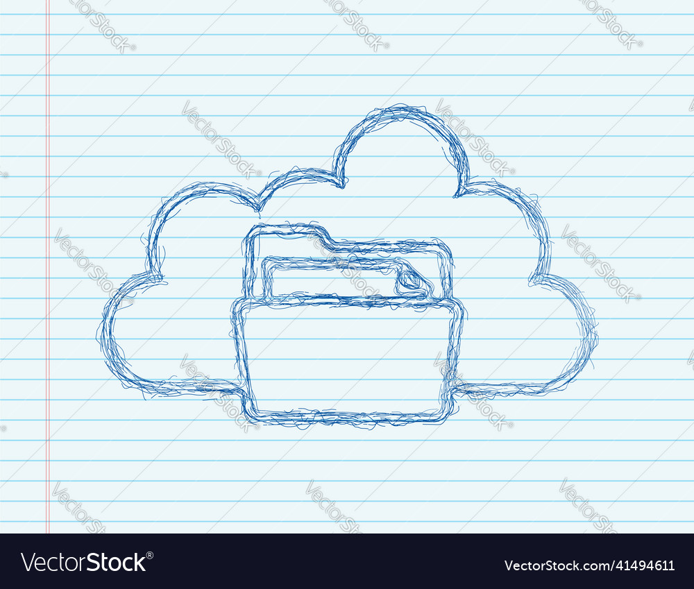 Files cloud sketch style great design for any