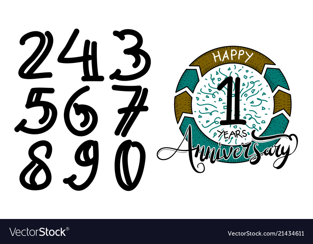 happy anniversary template royalty free vector image