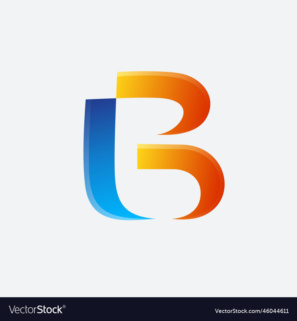 Letter b logo design Royalty Free Vector Image